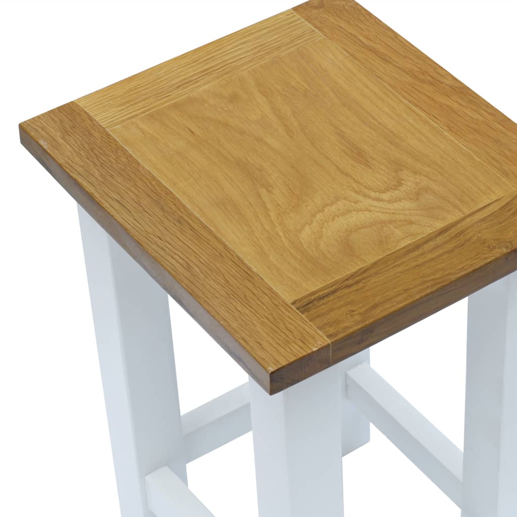 Oak Wood Auxiliary Table 27x24x37 cm