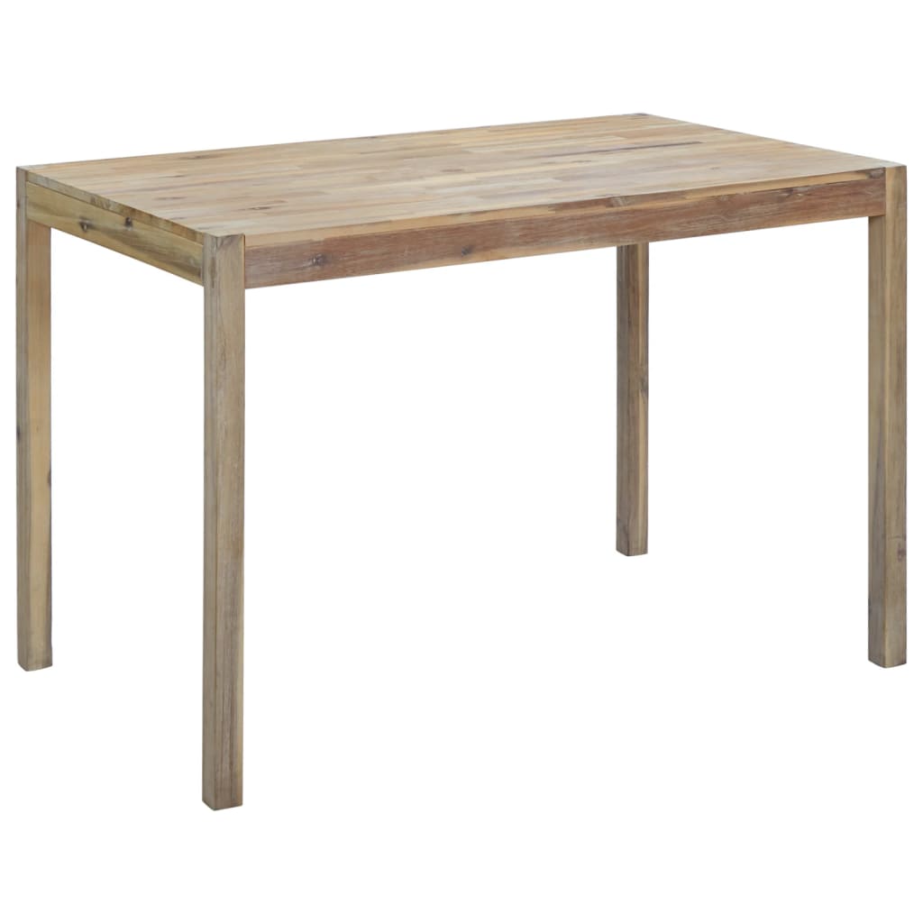 Vetonek Mesa de comedor de madera maciza de acacia 120x70x75 cm