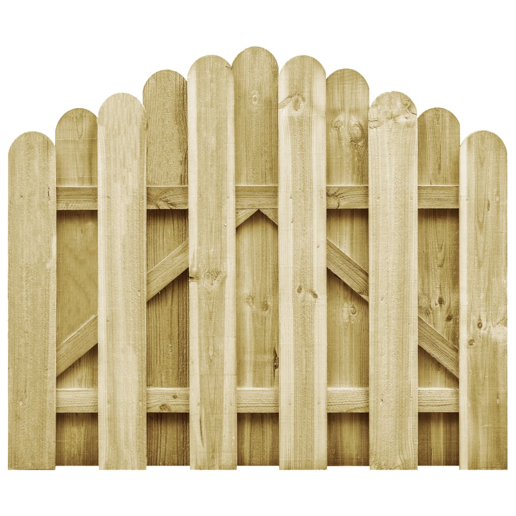 Vetonek Puerta de jardín madera de pino impregnada 100x75 cm