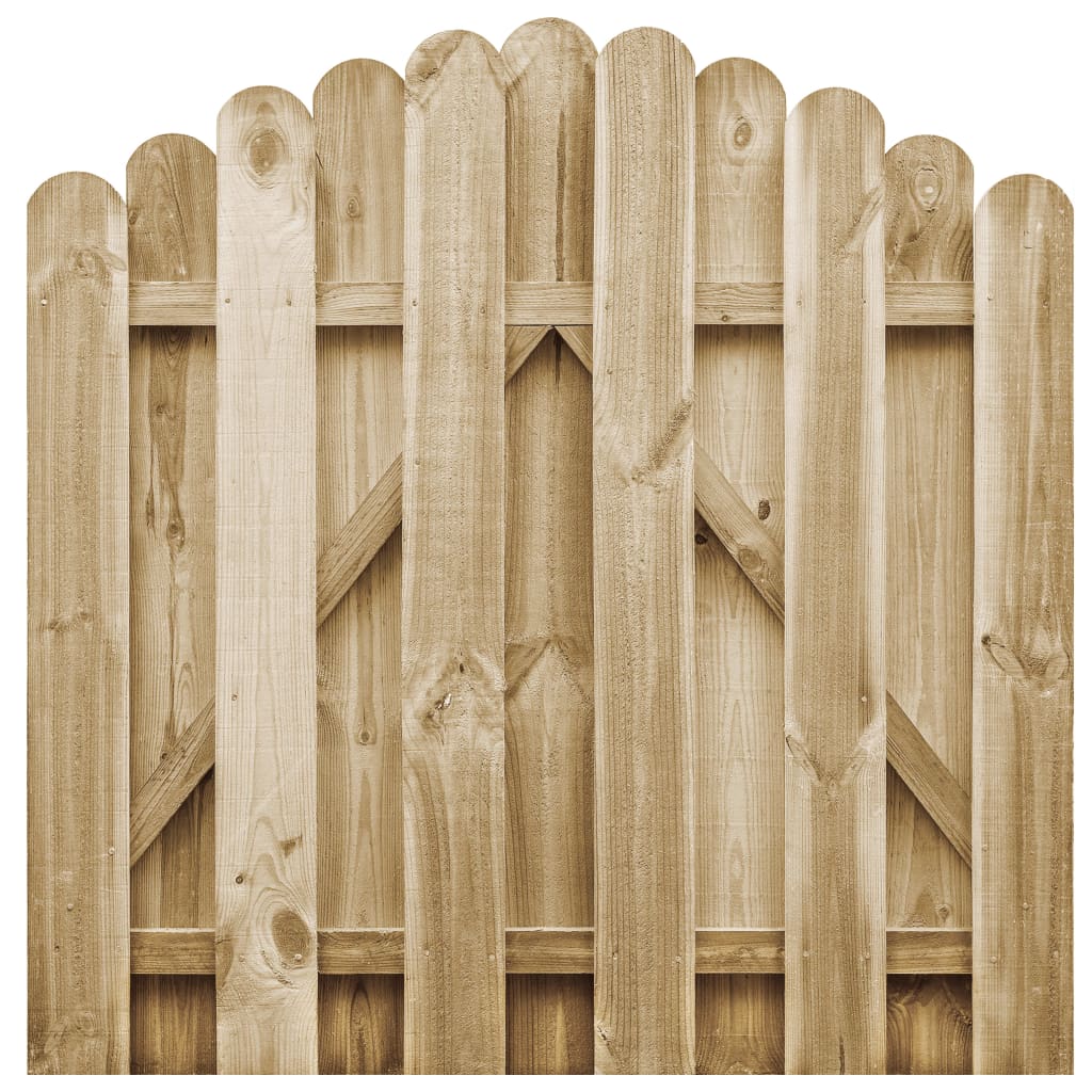 Vetonek Puerta de valla de madera de pino impregnada 100x100 cm