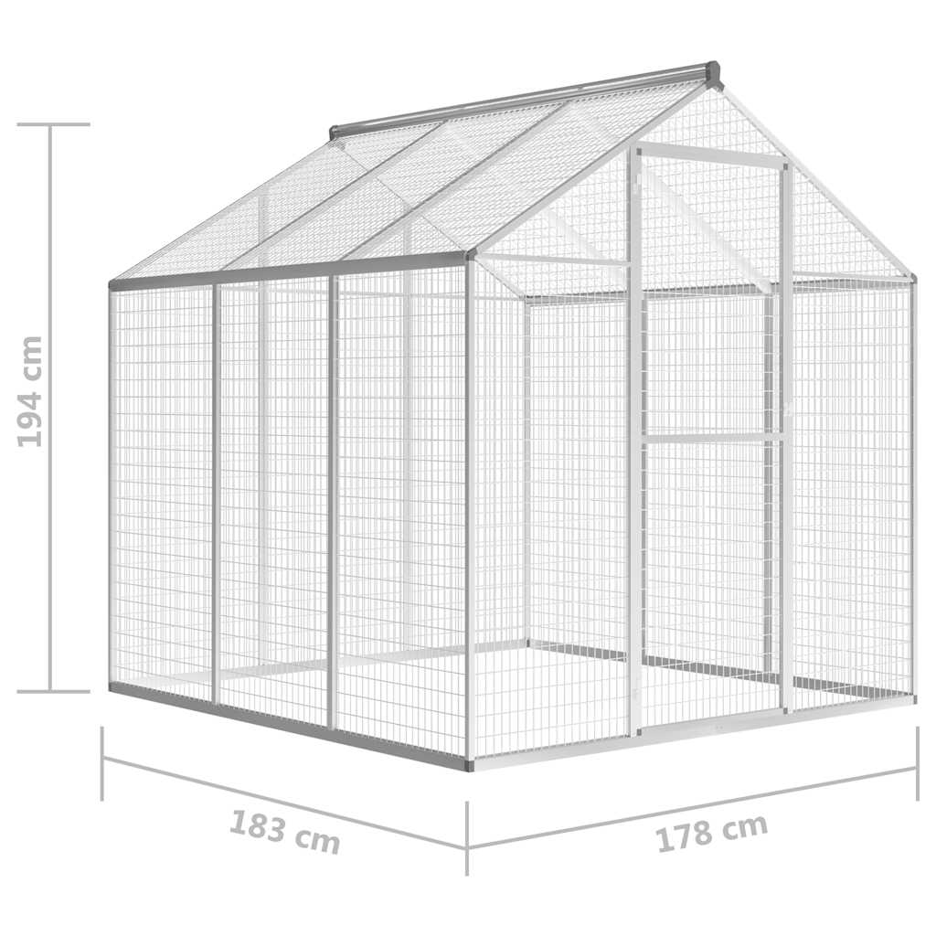 183x178x194 cm aluminum exterior bird