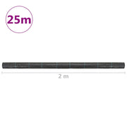 Estera de control de malezas y raíces pp 2x25 m negro v3197 - Vetonek