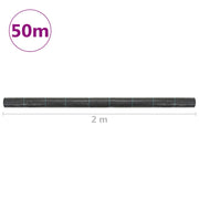 Estera de control de malezas y raíces PP 2x50 m negro - Vetonek