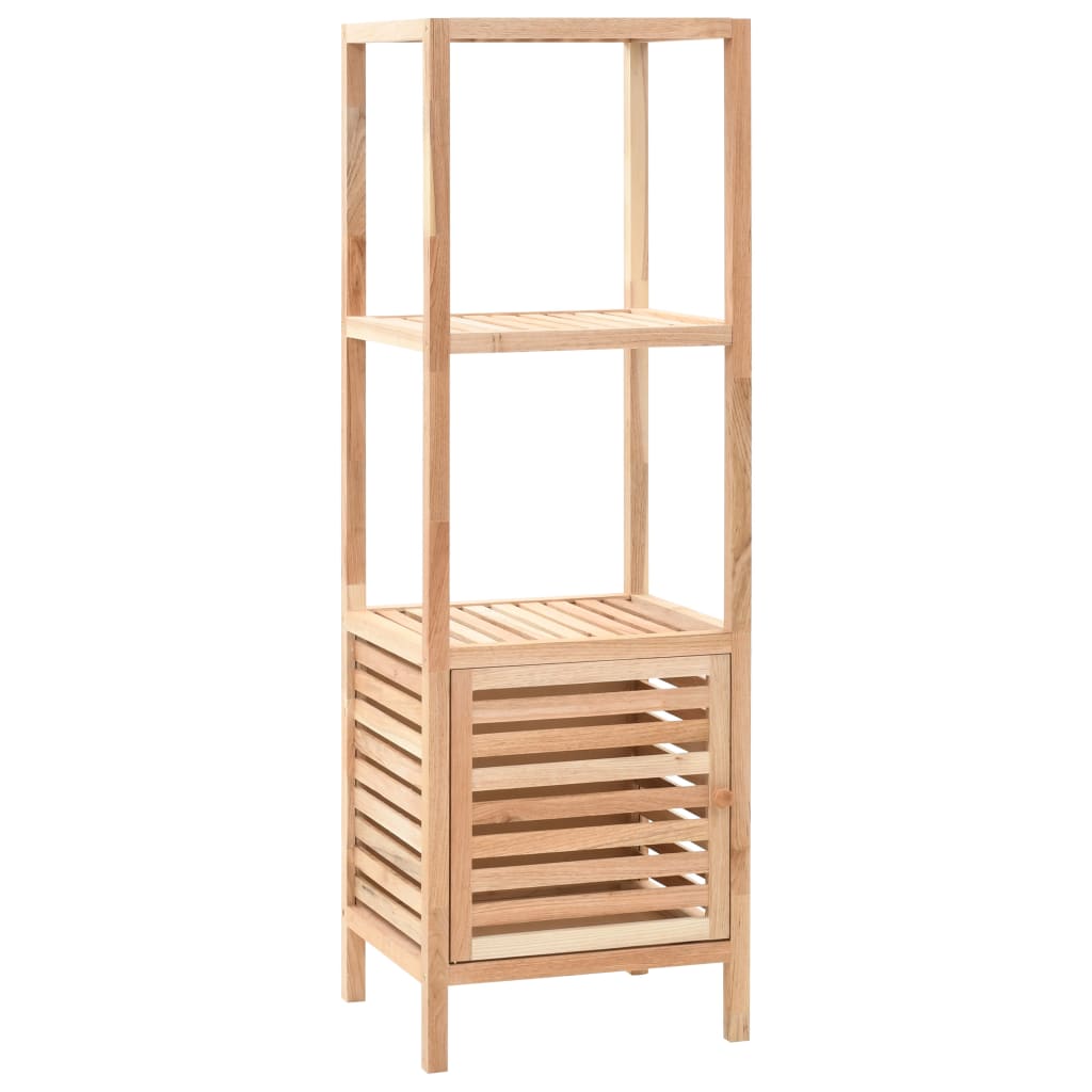 Vetonek Mueble de almacenaje baño madera maciza nogal 39,5x35,5x123 cm