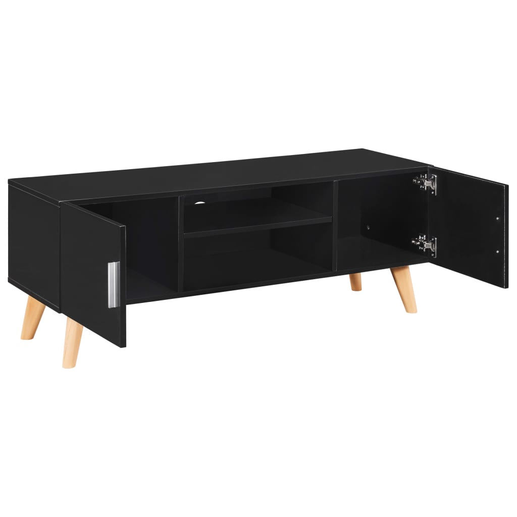 Mobili tv mdf neri 120x40x46 cm