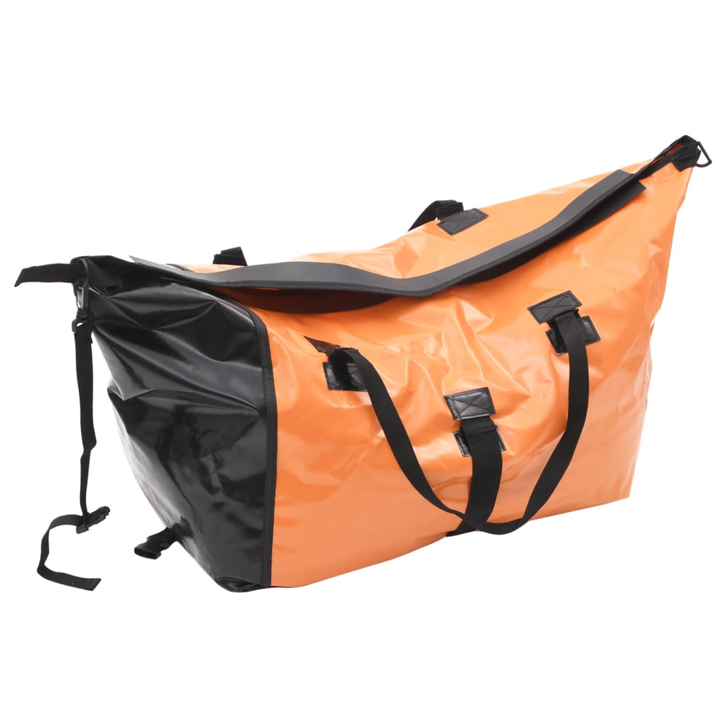 Remolque de bicicleta para equipaje con bolsa naranja y negro vidaXL