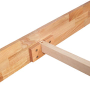 Estructura de cama sin colchón madera maciza roble 140x200 cm - Vetonek