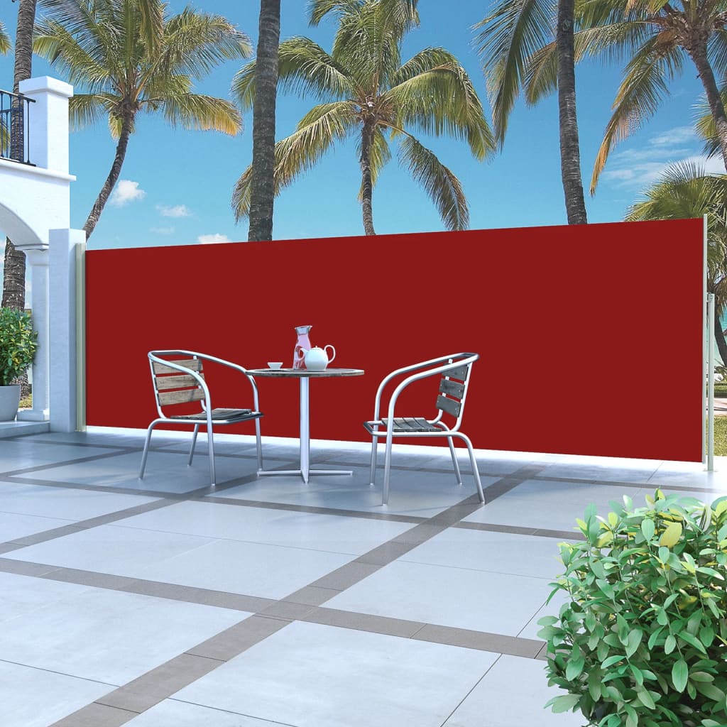 Vetonek Toldo lateral retráctil 160x500 cm rojo