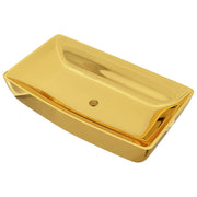 Vetonek Lavabo 71x38x13,5 cm cerámica dorado