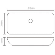 Lavabo 71x38x13,5 cm cerámica dorado v9540 - Vetonek