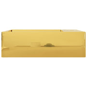 Lavabo con rebosadero 49x25x15 cm cerámica dorado - Vetonek
