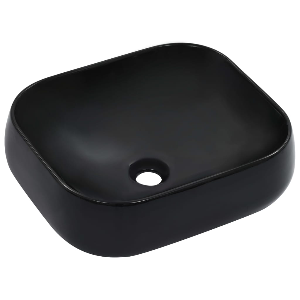 Lavabo 44,5x39,5x14,5 cm cerámica negro