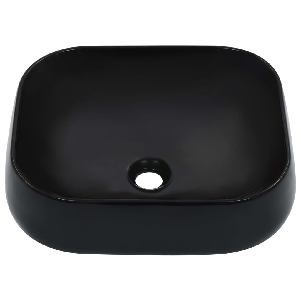 Lavabo 44,5x39,5x14,5 cm cerámica negro