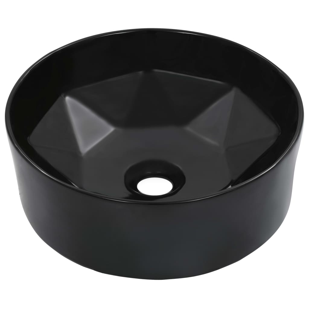 Vetonek Lavabo 36x14 cm cerámica negro