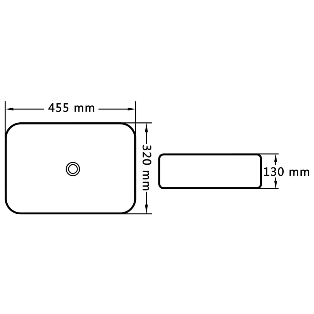 Lavabo 45,5x32x13 cm cerámica blanco - Vetonek