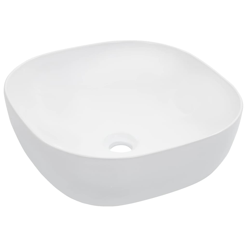 Lavabo ceramica 42,5x42,5x14,5 cm blanco