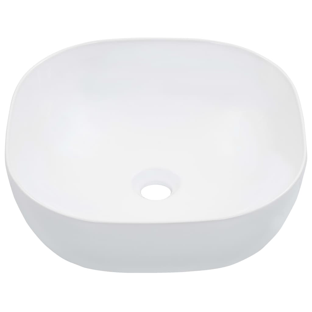 Lavabo ceramica 42,5x42,5x14,5 cm blanco