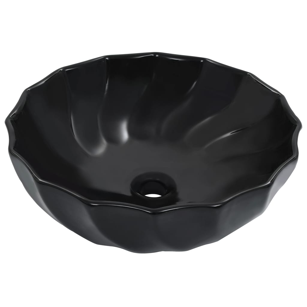 Vetonek Lavabo 46x17 cm cerámica negro