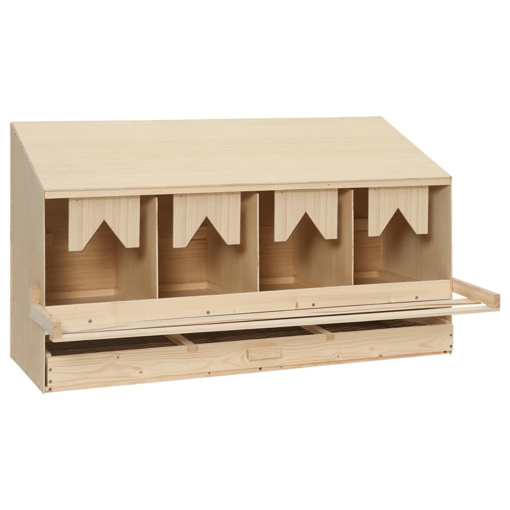 Paddero for chickens 4 pine wood compartments 106x40x59cm