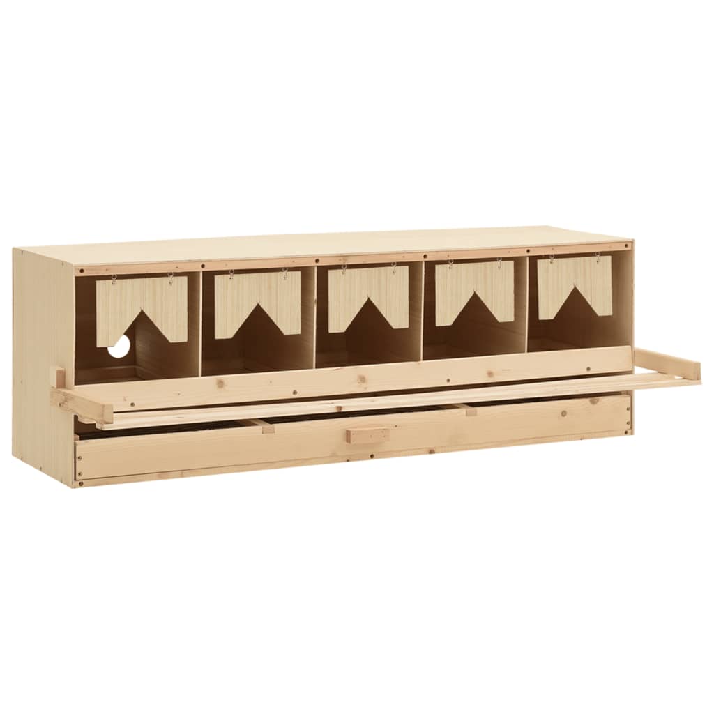 Paddero for chickens 5 pine wood compartments 117x33x38cm