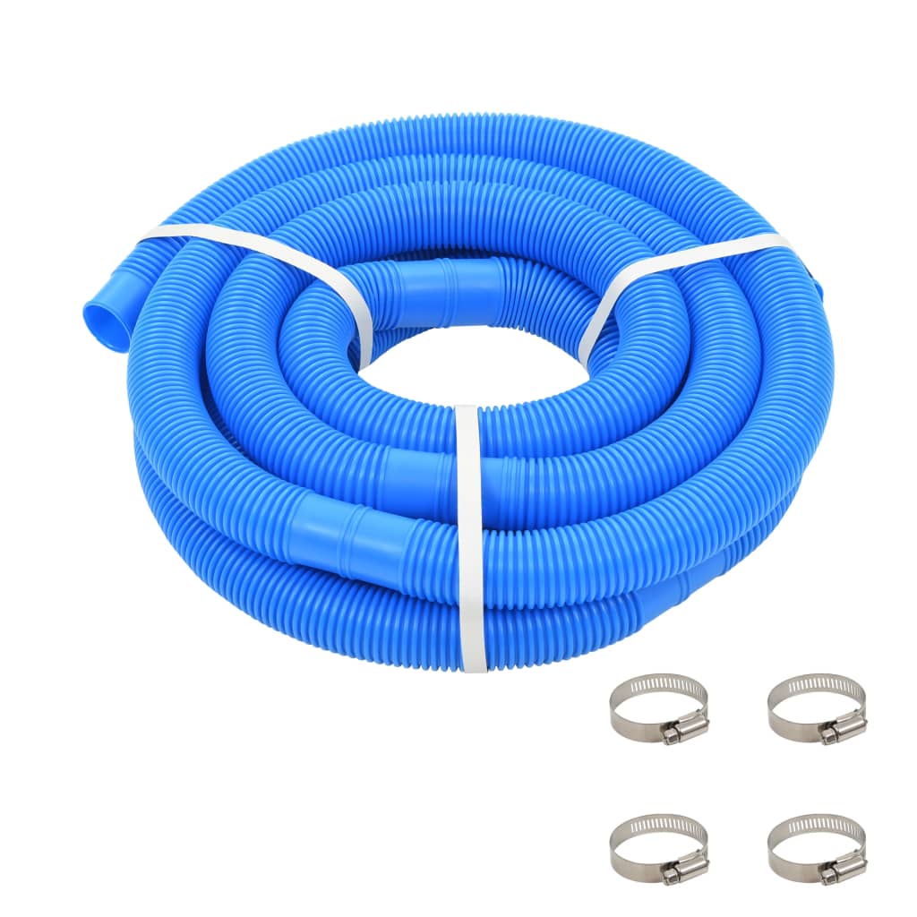 Vetonek Manguera de piscina con abrazaderas azul 38 mm 6 m