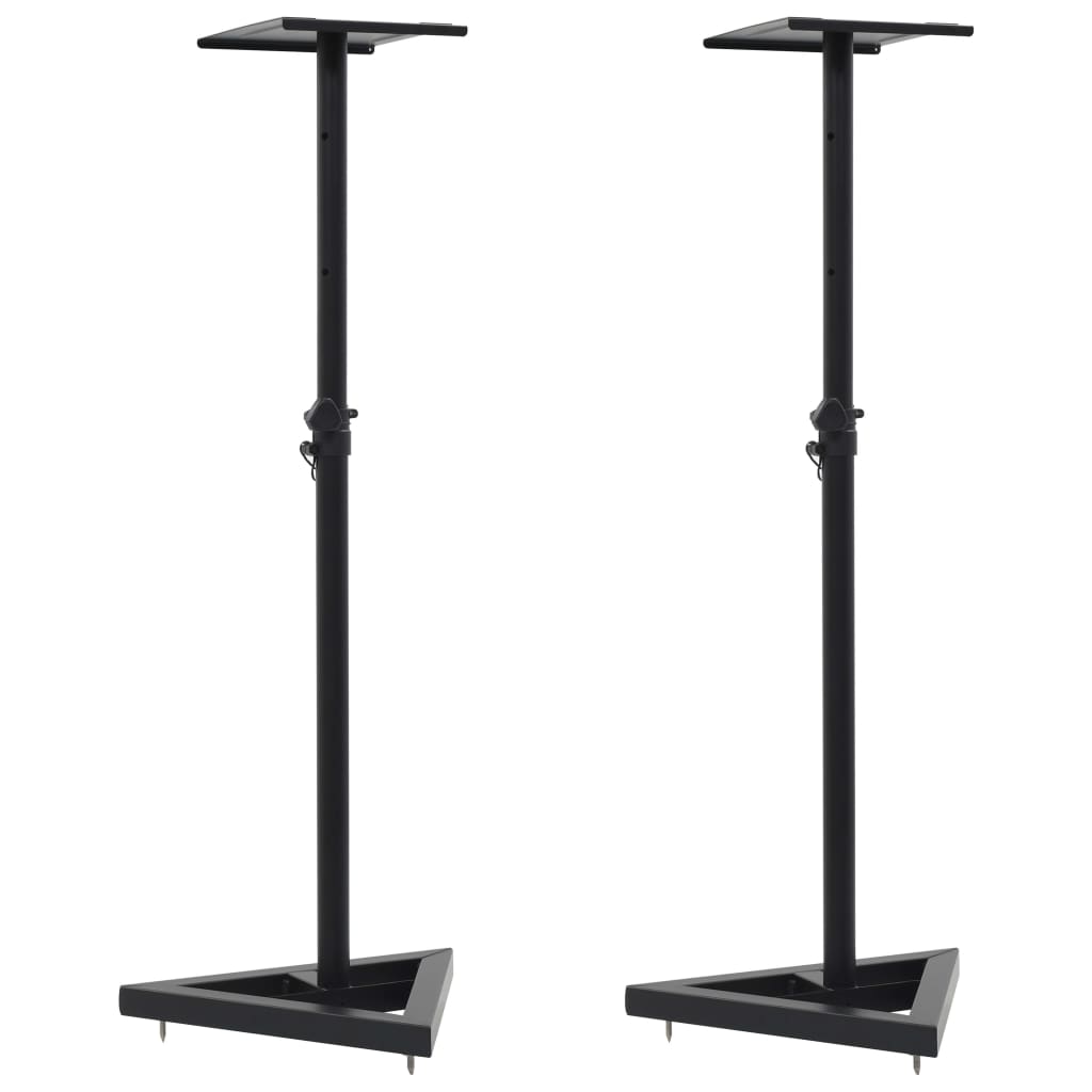 Vetonek Soportes para altavoces de estudio 2 unidades acero negro