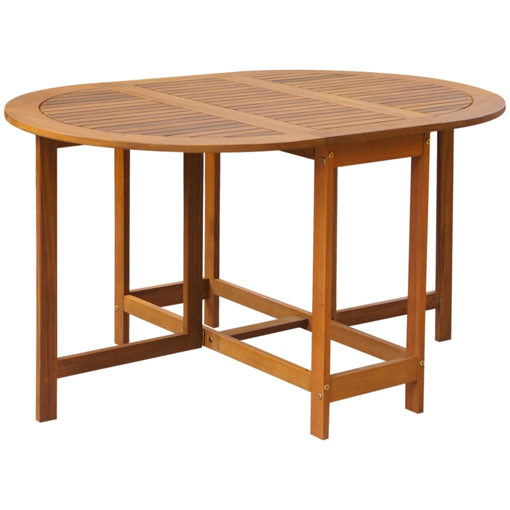 Set comedor de jardín plegable 5 piezas madera maciza de acacia - Vetonek