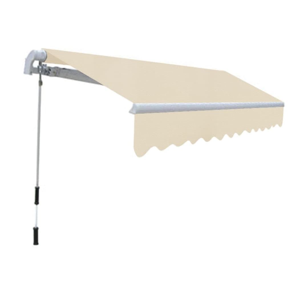 Toldo plegable de operación manual 300 cm crema vidaXL