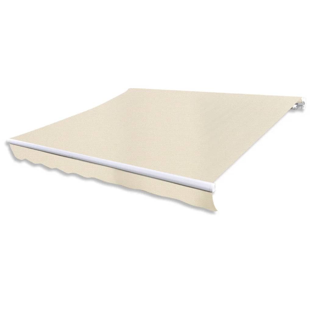 Toldo plegable motorizado 400 cm crema vidaXL