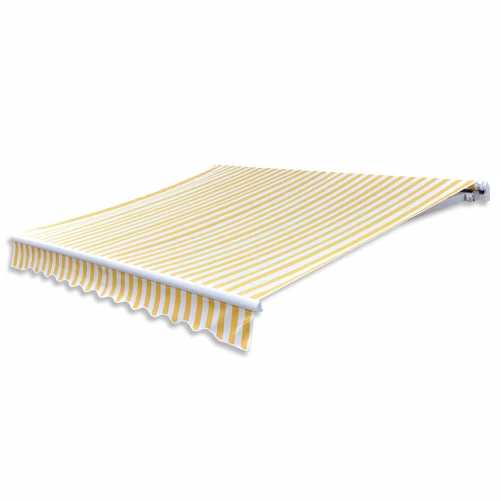 Vetonek Toldo plegable motorizado 400 cm amarillo y blanco