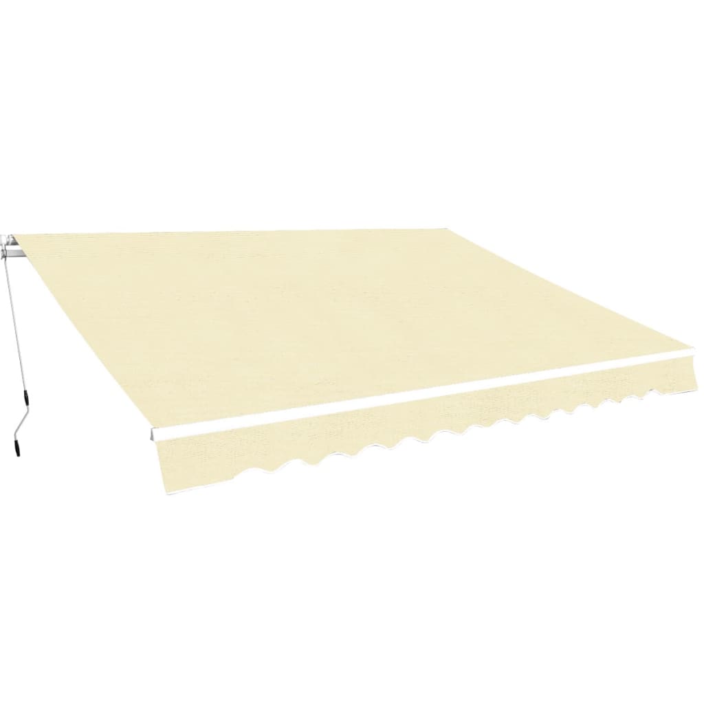 Toldo plegable de operación manual 400 cm crema vidaXL