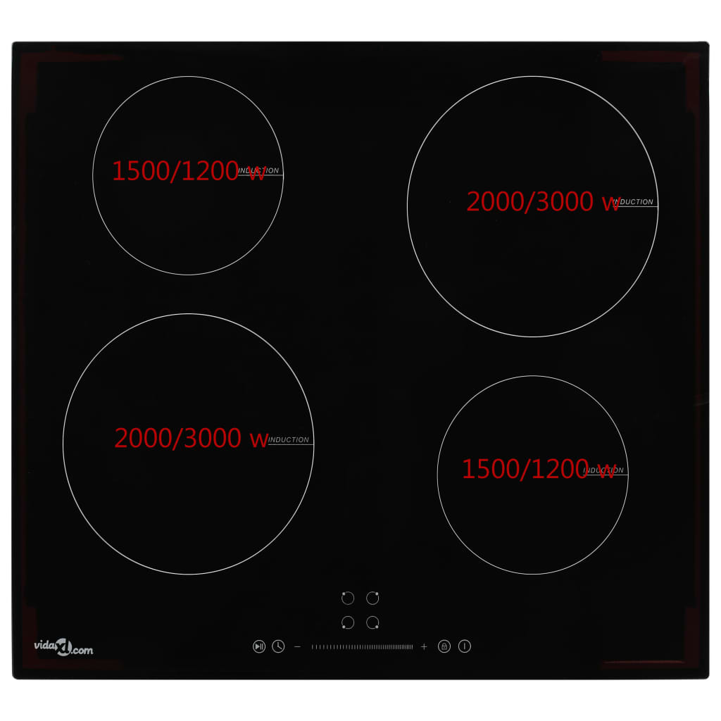 Placa de inducción con 4 quemadores control táctil 7000 W - Vetonek