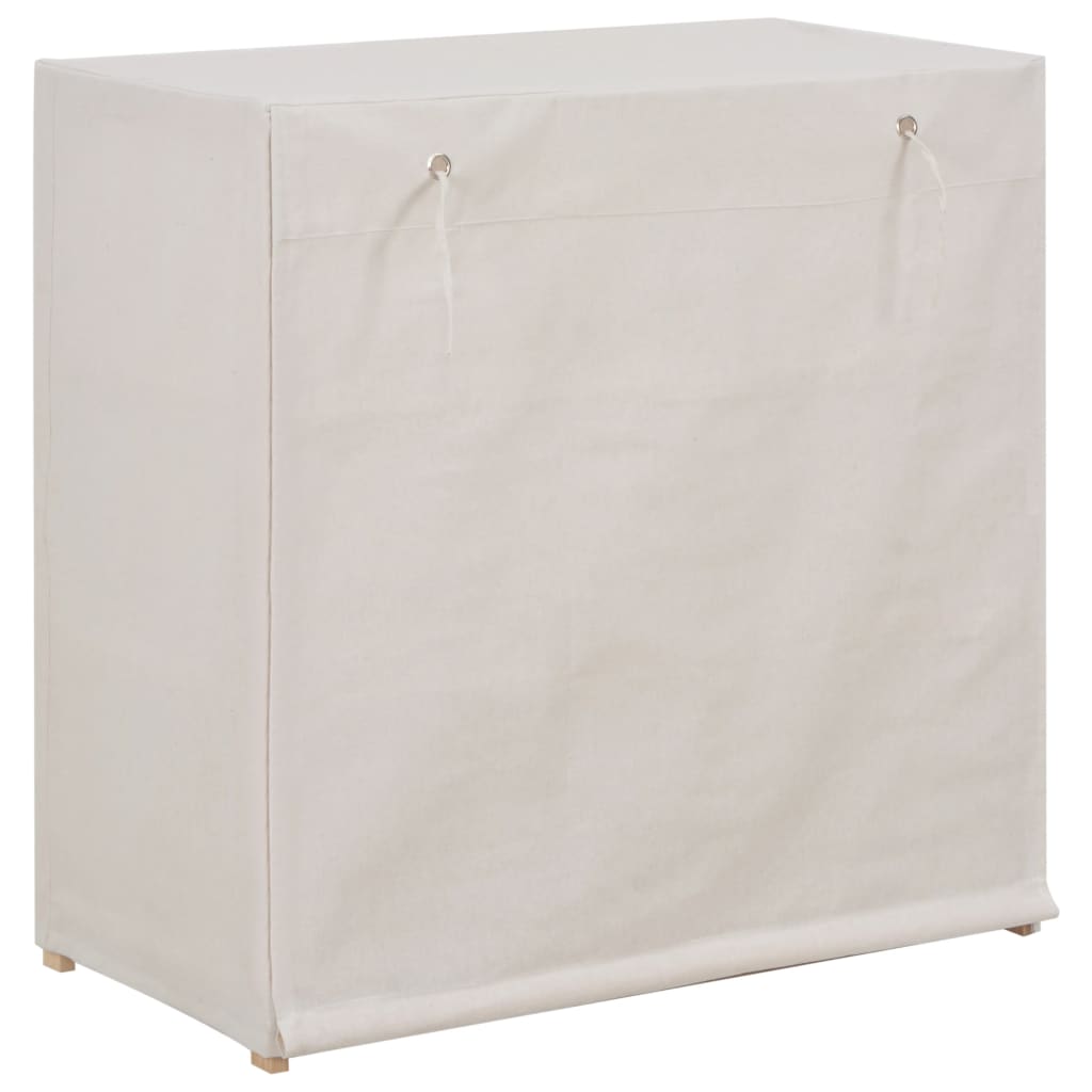 Mueble zapatero con funda de tela blanco 79x40x80 cm - Vetonek