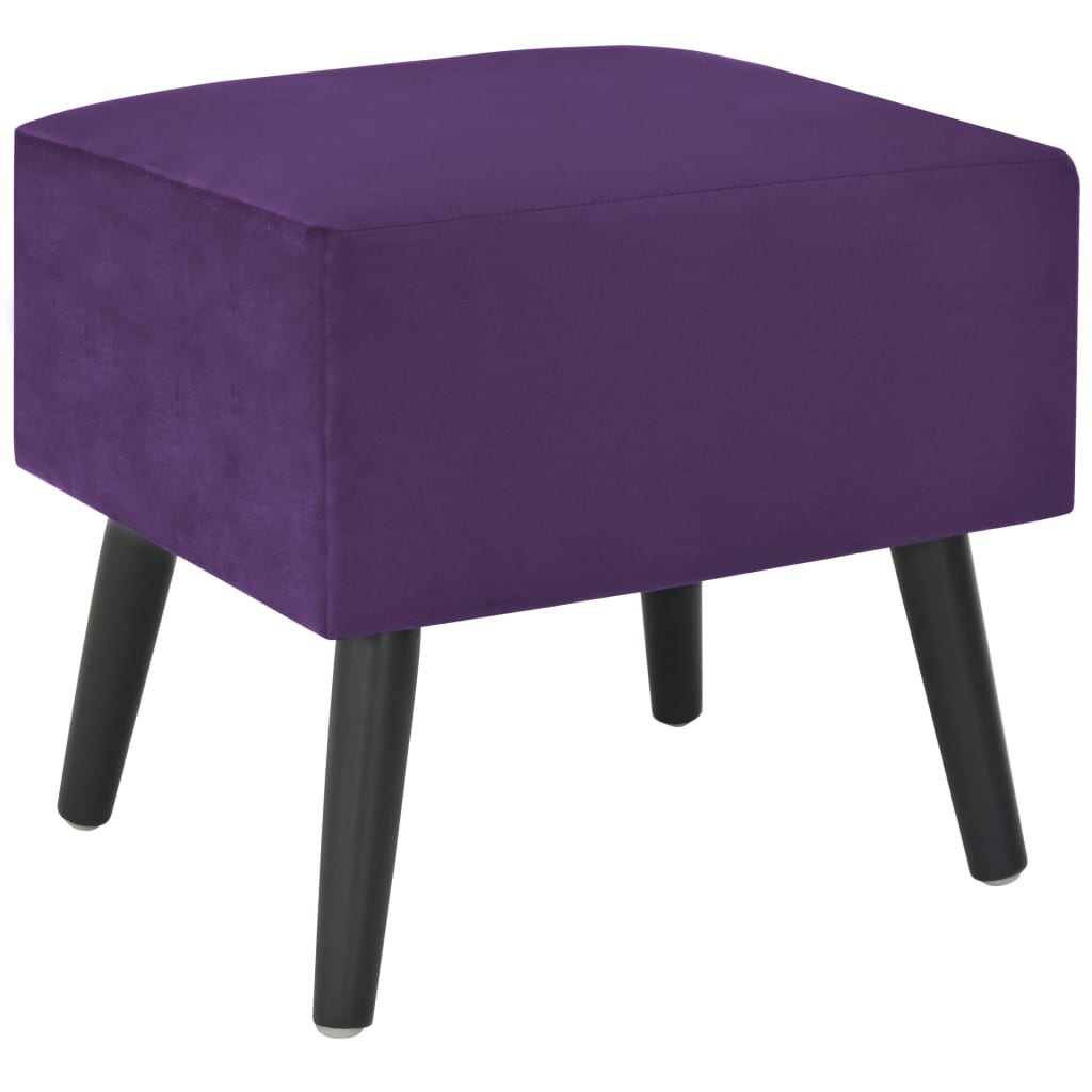 Table de nuit violet foncé 40x35x40 cm velours