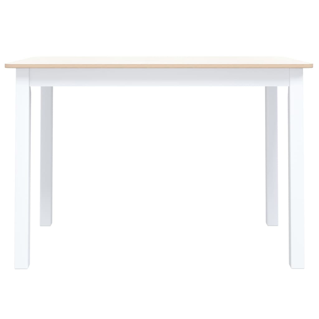 Dining table white and brown rubber wood 114x71x75 cm