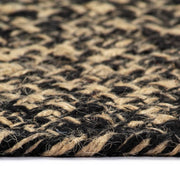 Tapis fait main en jute noir et naturel 120 cm V3652 Vetonek