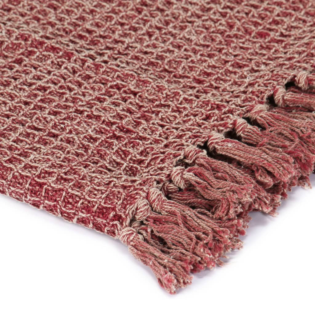 Bordeaux cotton blanket 125x150 cm