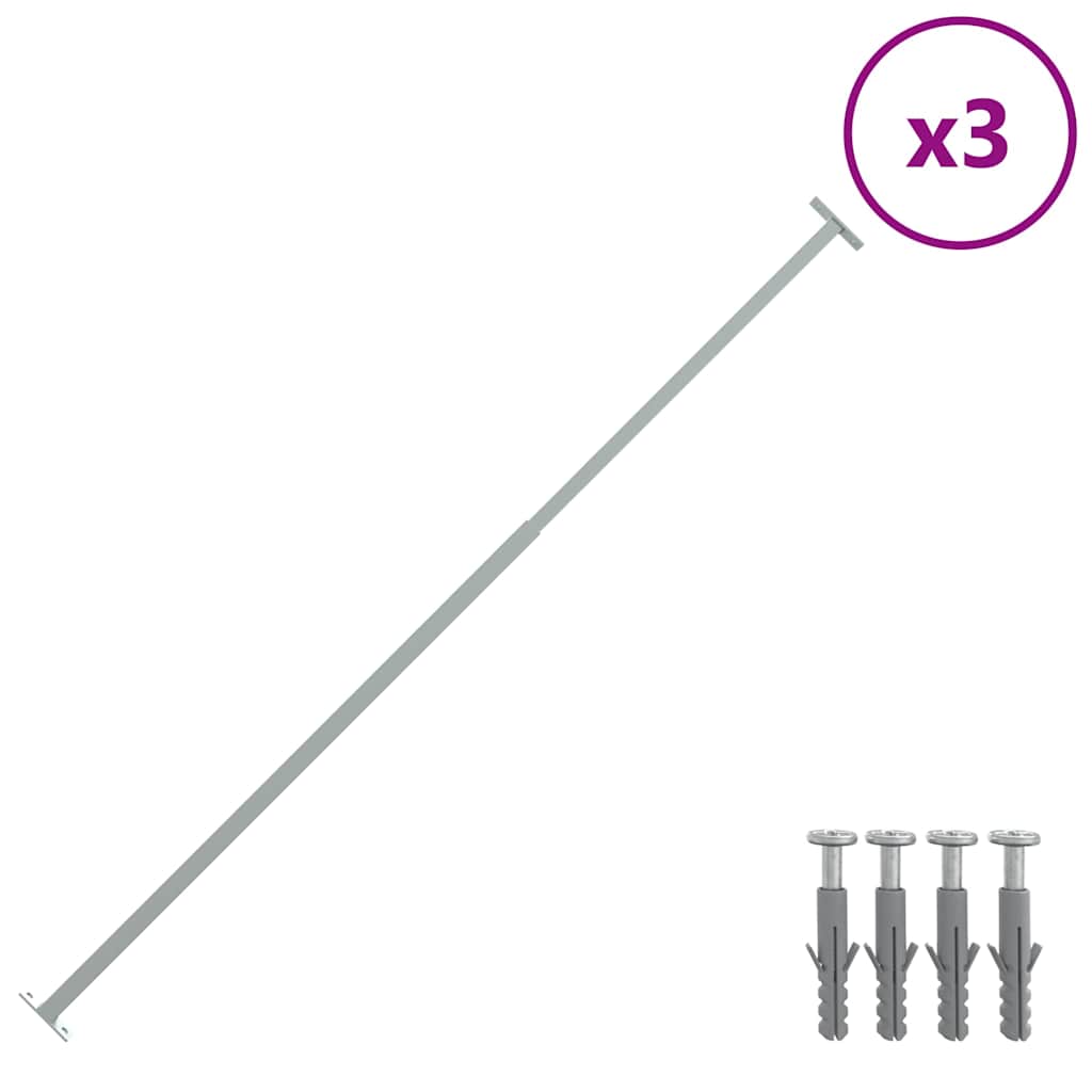 Adjustable window security bars 3 pcs 710-1200 mm 