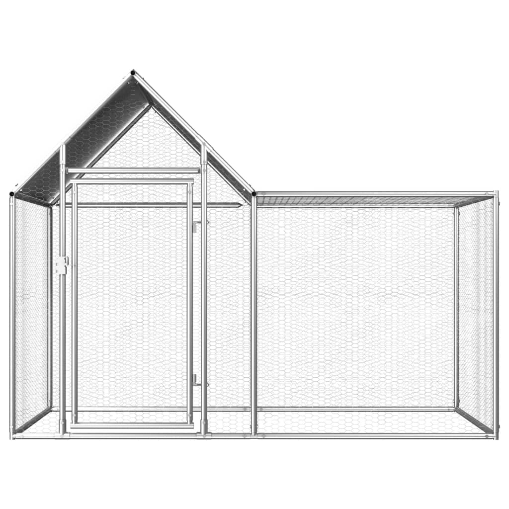 Gallinero acero galvanizado 2x1x1,5 m vidaXL