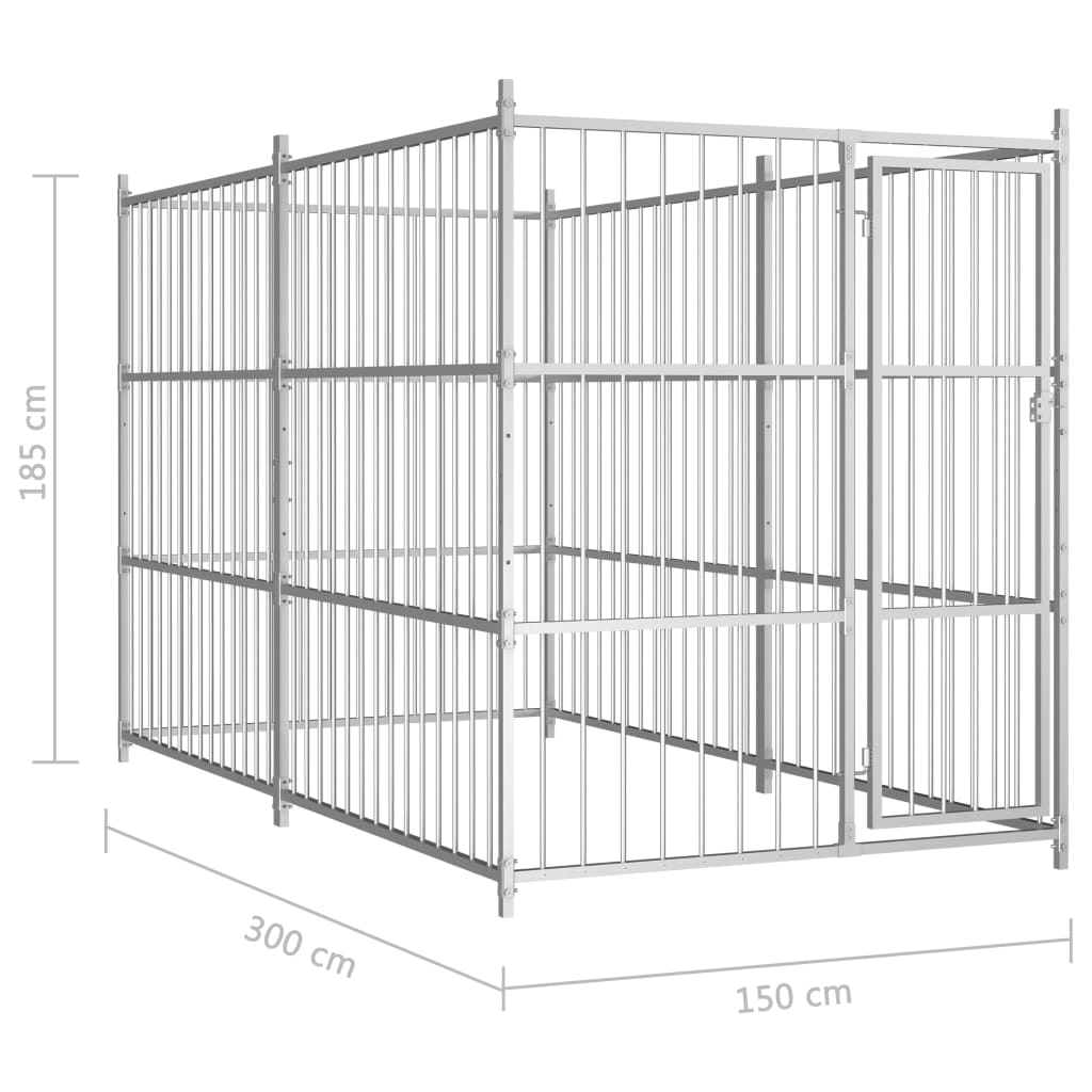 Perrera de exterior 300x150x185 cm