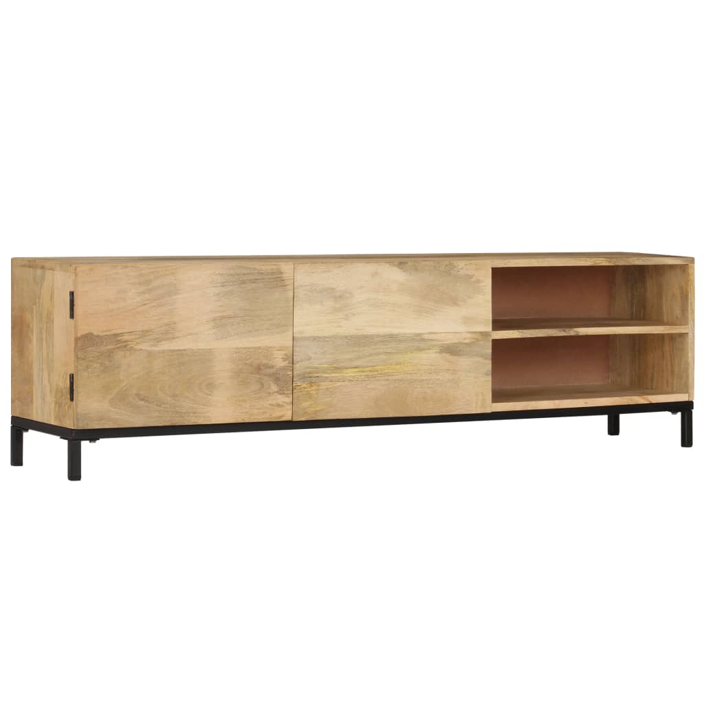 Vetonek Mueble de TV de madera maciza de mango 145x30x41 cm