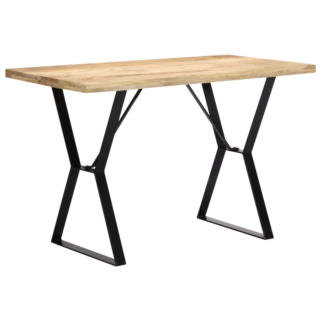 Vetonek Mesa de comedor de madera maciza de mango 120x60x76 cm