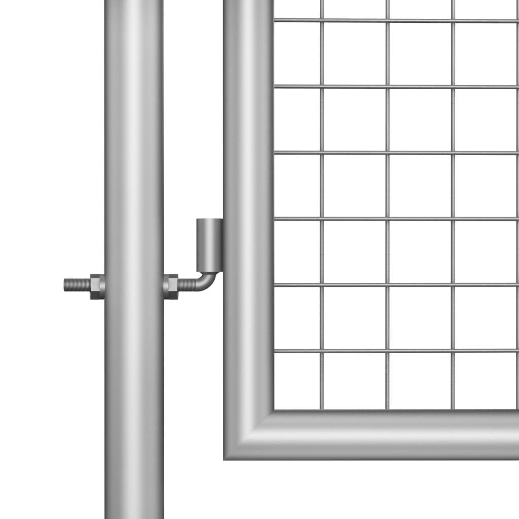 Puerta de jardín acero galvanizado plateado 105x200 cm - Vetonek