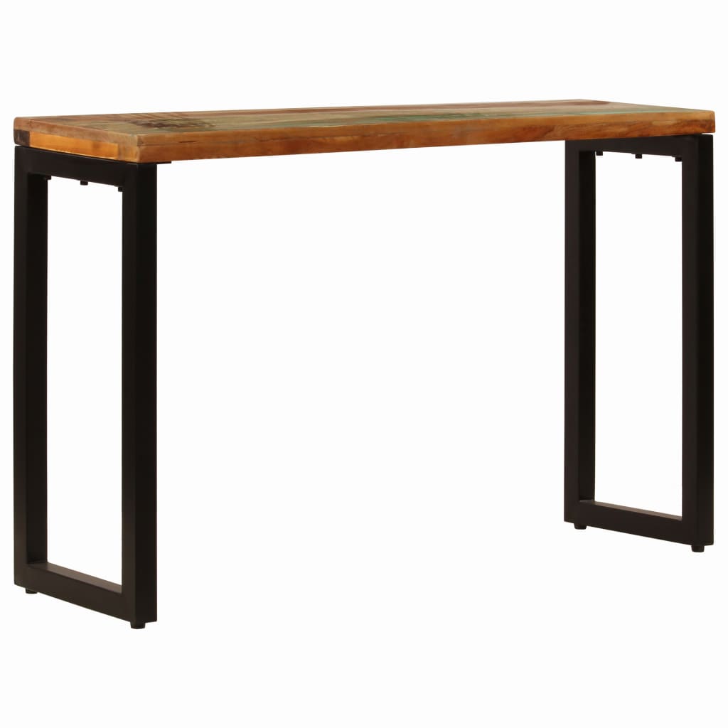 Mesa consola madera maciza reciclada y acero 120x35x76 cm - Vetonek