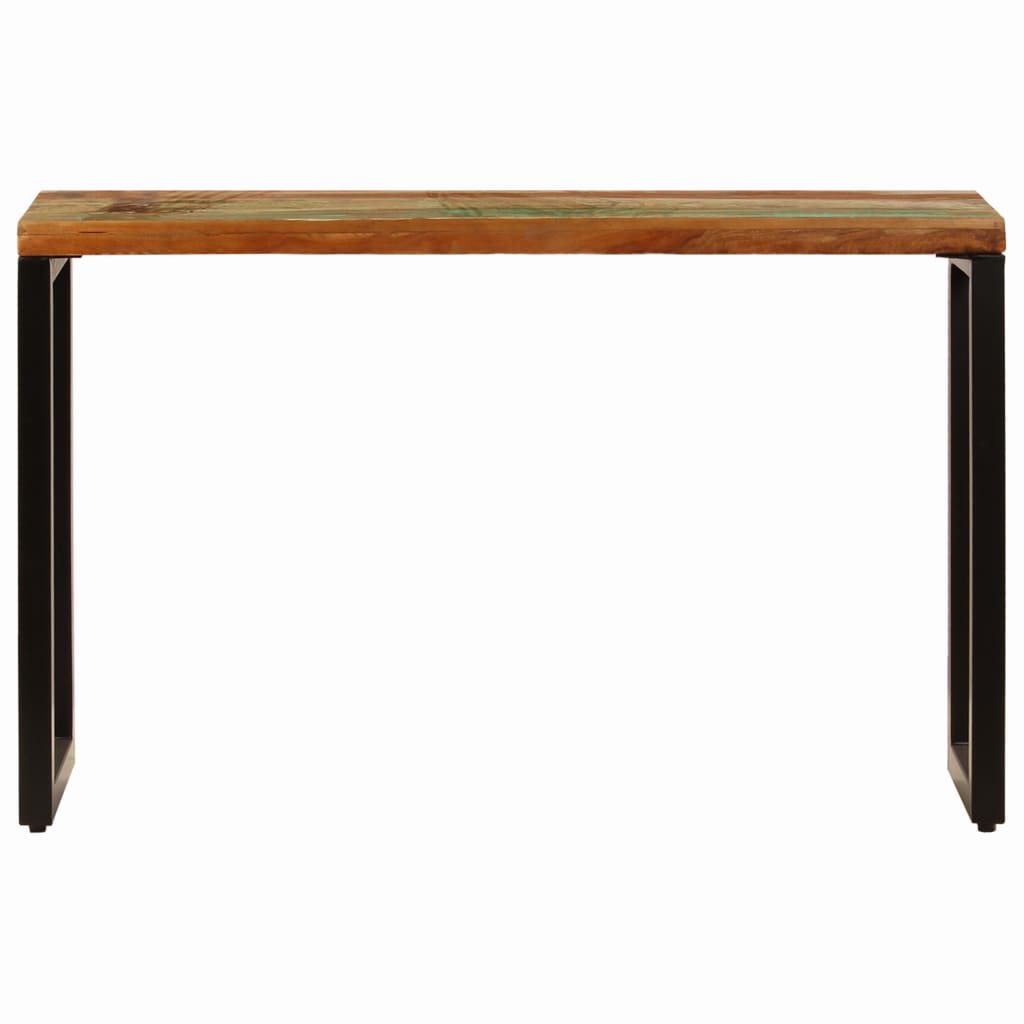 Mesa consola madera maciza reciclada y acero 120x35x76 cm - Vetonek