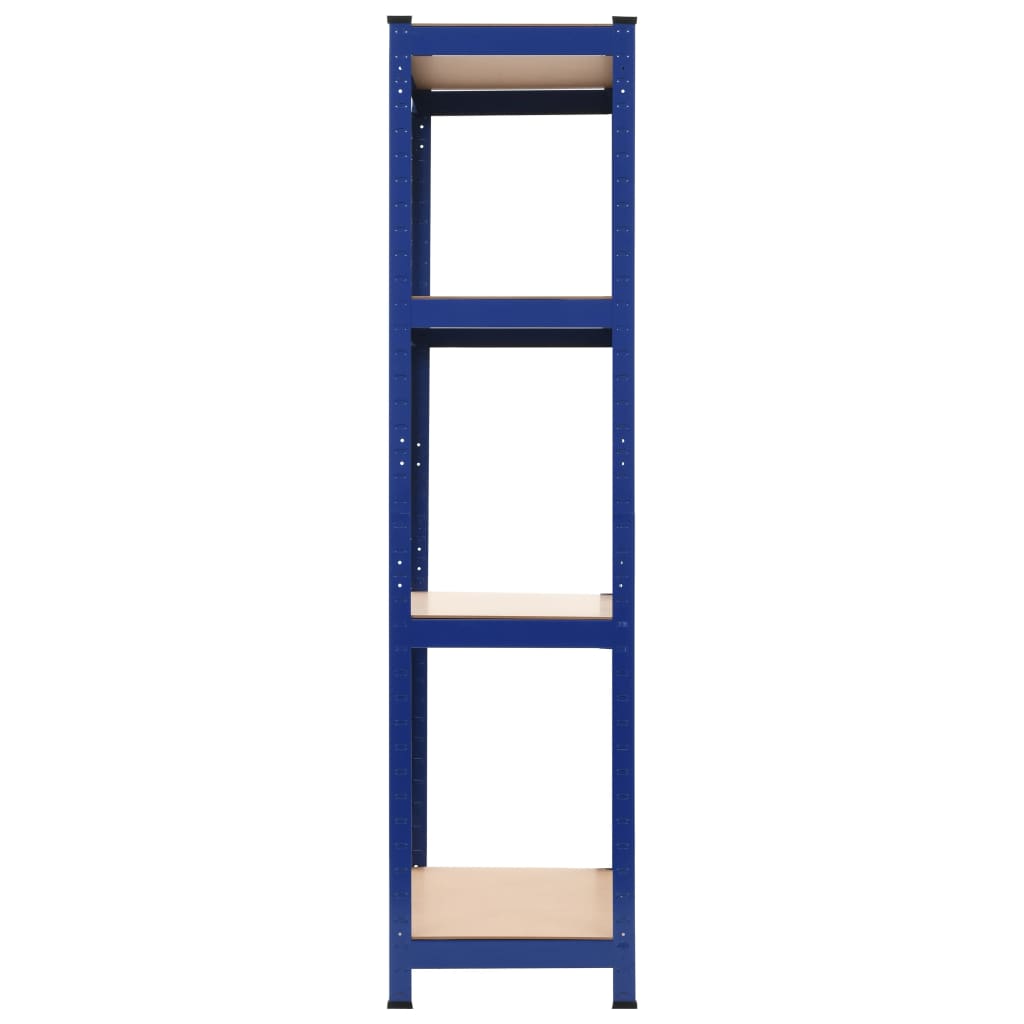 Étagère de rangement 4 niveaux de contreplaqué en bois bleu