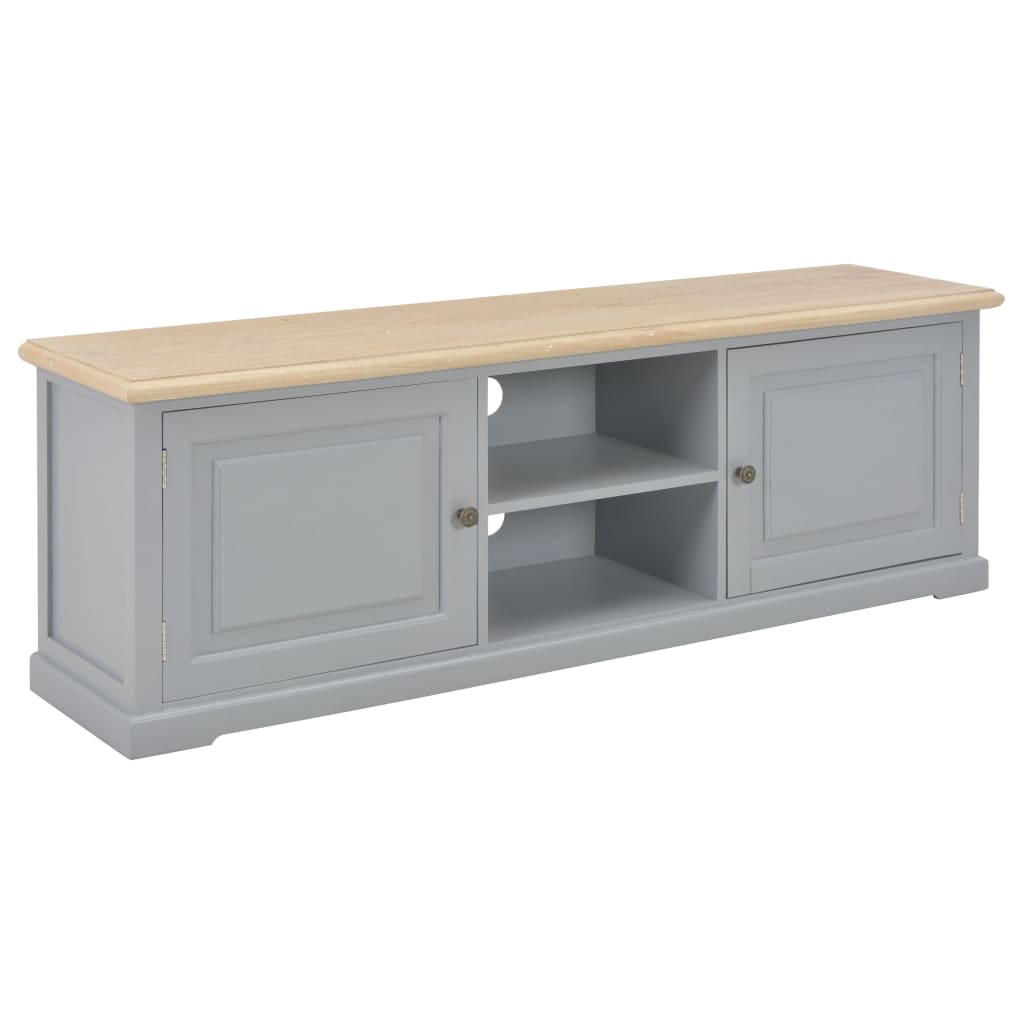 Vetonek Mueble para TV de madera gris 120x30x40 cm