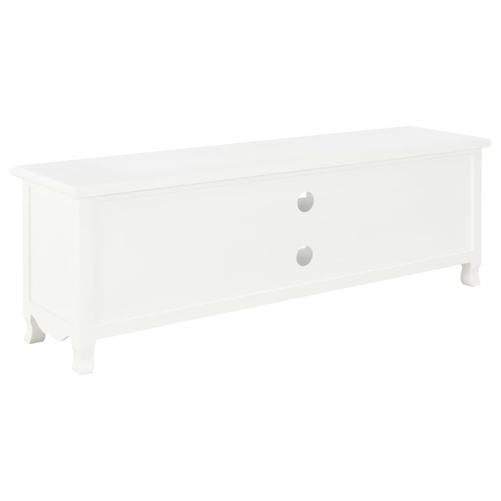 White wooden TV furniture 120x30x40 cm