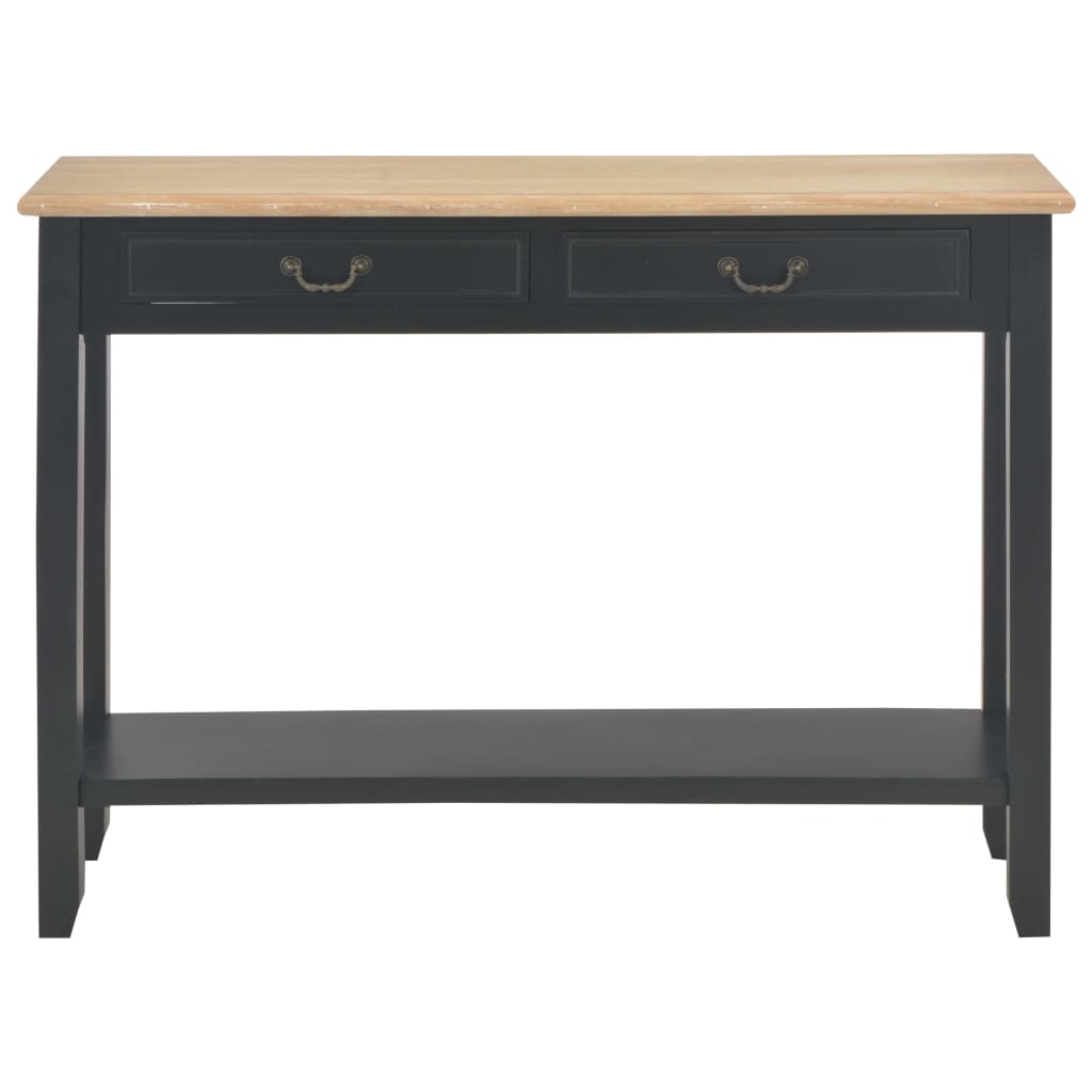 Mesa consola de madera negro 110x35x80 cm