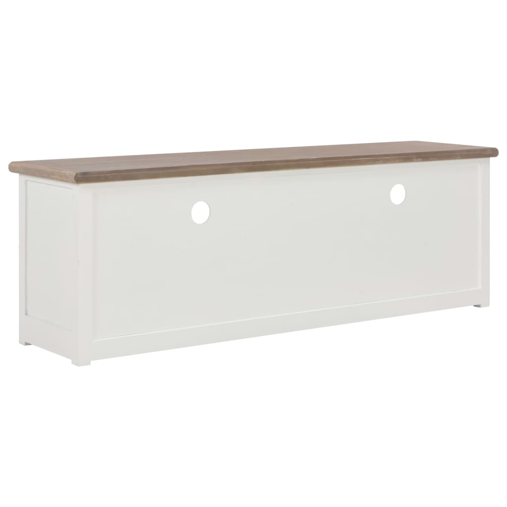 Mobili TV in legno bianco 120x30x40 cm V06